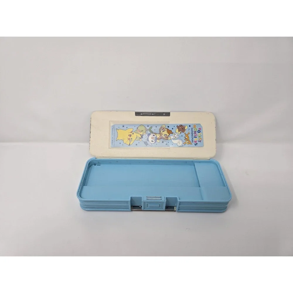 Pokémon Diamond & Pearl Pocket Monsters Pencil Case Box Blue Pikachu Japan